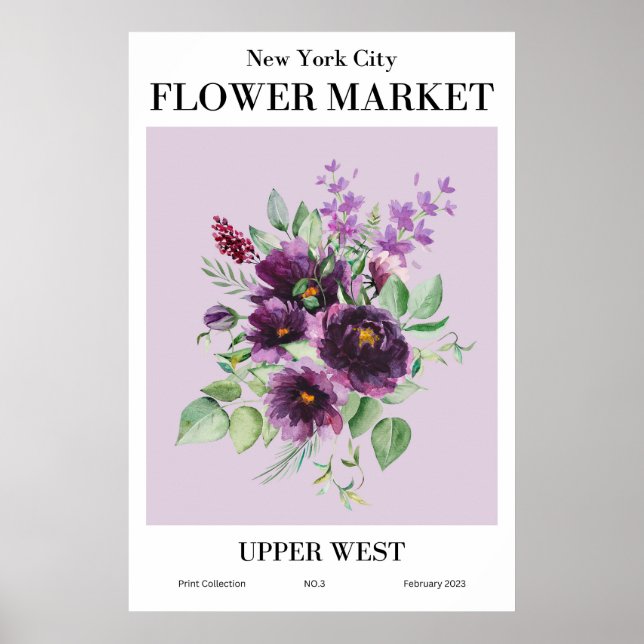 New York City Blumen Market Upper West Poster (Vorne)