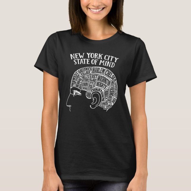 New York City Brain Head Design T-Shirt (Vorderseite)