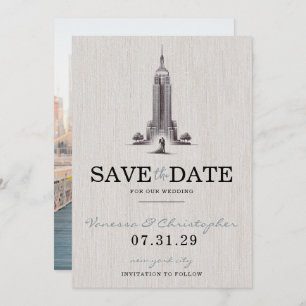 New York City Bridge & Groom Save the Date