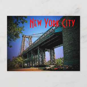 New York City Bridge Postcard Postkarte