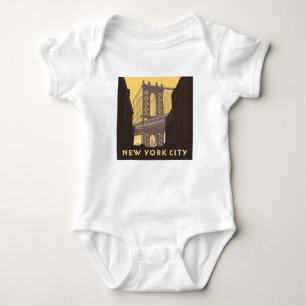 New York City   Brooklyn Bridge Baby Strampler