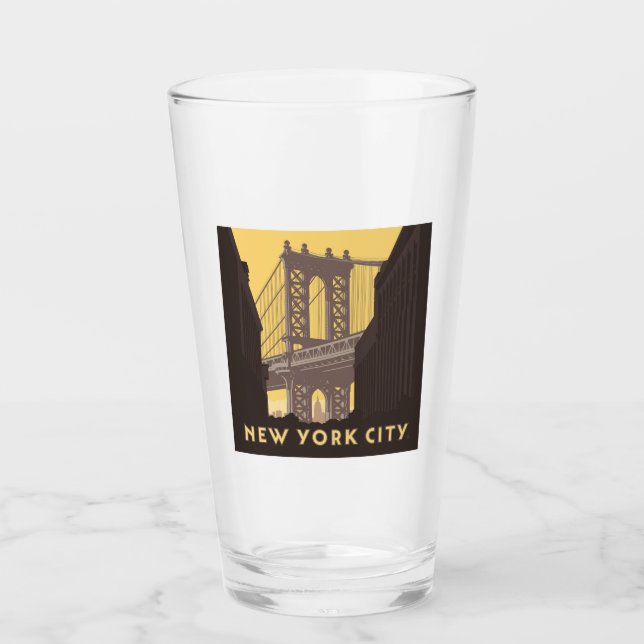 New York City | Brooklyn Bridge Glas (Vorderseite)