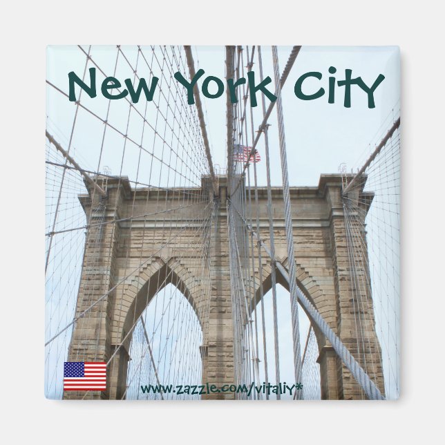 New York City Brooklyn Bridge Magnet Design (Vorne)