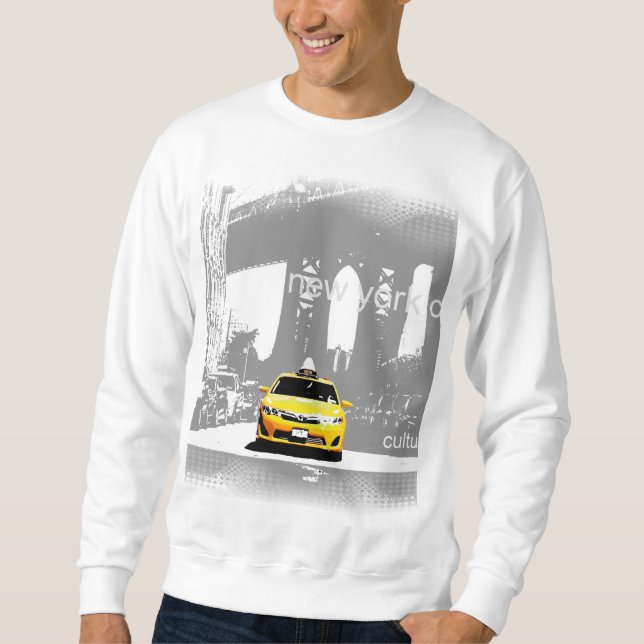 New York City Brooklyn Bridge Nyc Yellow Taxi Sweatshirt (Vorderseite)