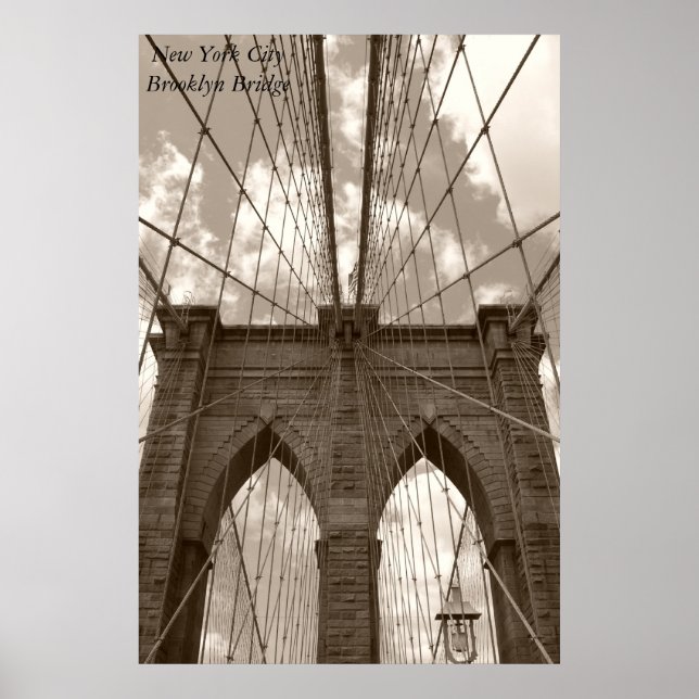 New York City Brooklyn Bridge Poster (Vorne)