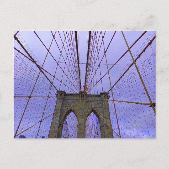 New York City - Brooklyn Bridge Postkarte (Vorderseite)