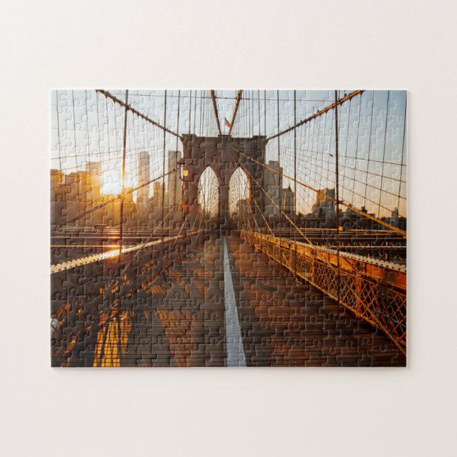 New York City Brooklyn Bridge Sunrise Puzzle (Horizontal)