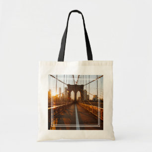 New York City Brooklyn Bridge Sunrise Tragetasche
