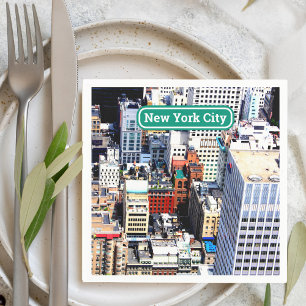 New York City bunt modern Serviette