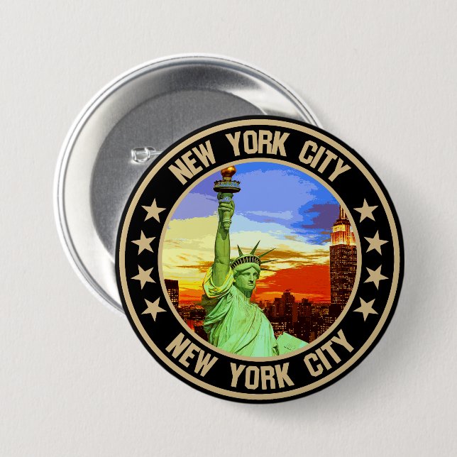 New York City Button (Vorne & Hinten)