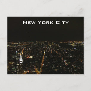 New York City by Night Postkarte