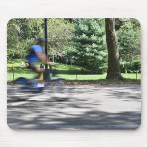 New York City Central Park Cyclist Fotografy NYC Mousepad