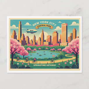New York City, Central Park Frühling Postkarte