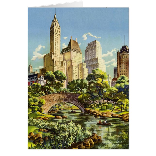 New York City Central Park Vintage Poster (Vorne)