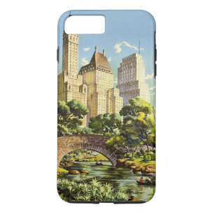 New York City Central Park Vintage Poster iPhone 8 Plus/7 Plus Hülle