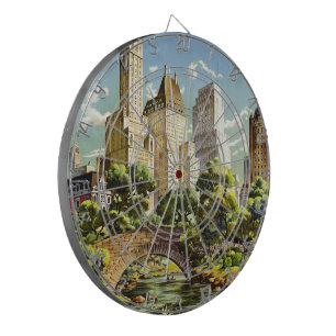 New York City Central Park Vintage Poster Dartscheibe
