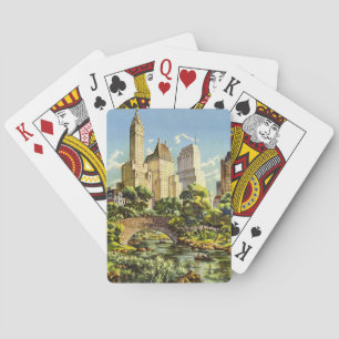 New York City Central Park Vintage Poster Spielkarten