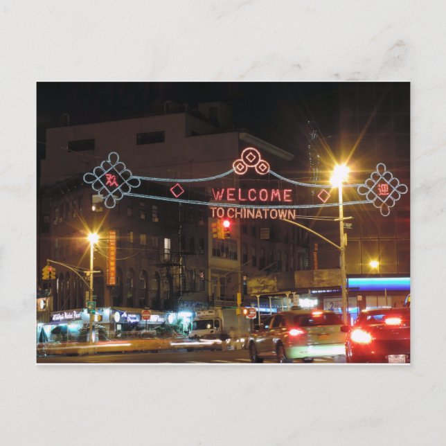 New York City Chinatown Postkarte (Vorderseite)