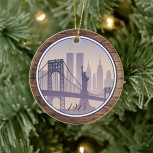 New York City Christmas - Name des benutzerdefinie Keramik Ornament