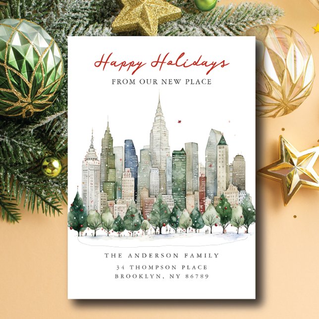 New York City Christmas New Address Ankündigung (Von Creator hochgeladen)