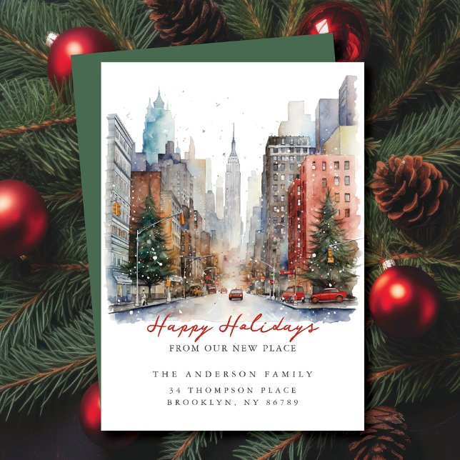 New York City Christmas New Address Ankündigung (Von Creator hochgeladen)