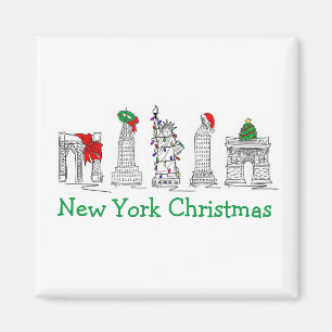 New York City Christmas NYC Holiday Sehenswürdigke Magnet