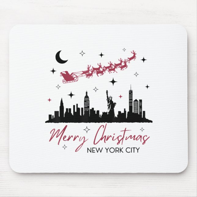 New York City Christmas Trip, Merry Christmas New  Mousepad (Vorne)