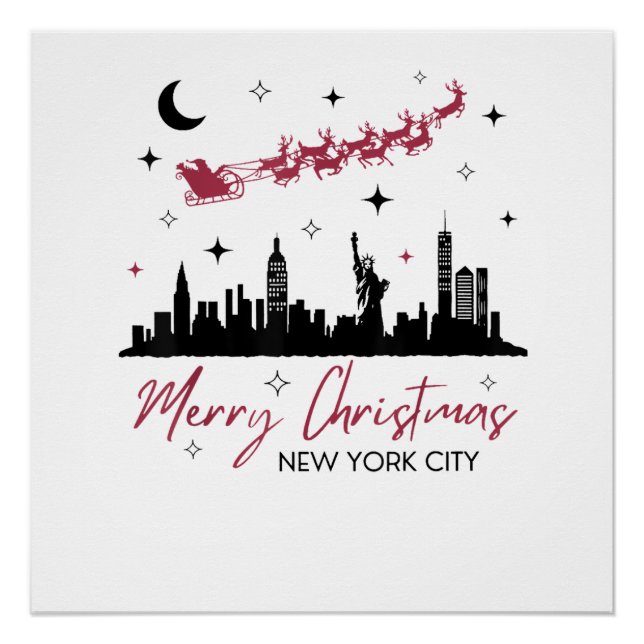 New York City Christmas Trip, Merry Christmas New  Poster (Vorderseite)