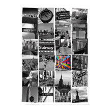 New York City Collage of photograps, weiß