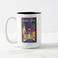 New York City Colorful Times Square Travel Poster