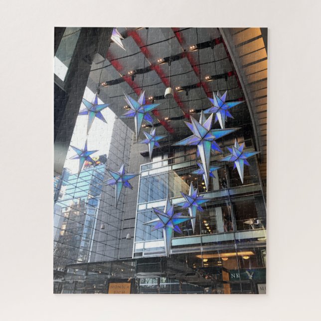 New York City Columbus Circle Christmas Stars NYC Puzzle (Vertikal)