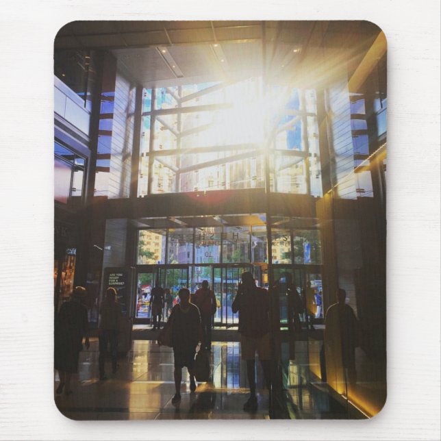 New York City Columbus Circle Shoppers Sunlight Mousepad (Vorne)