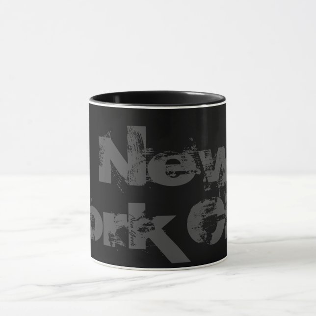 New York City - Coole Tasse in Schwarz und Grau (Zentrum)
