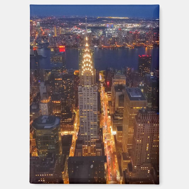 New York City - Crysler Building at night Magnet (Vorderseite)