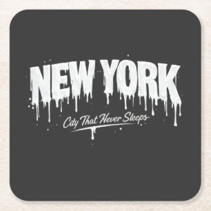 New York City, das niemals schläft Rechteckiger Pappuntersetzer