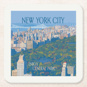 New York City Der Central Park Rechteckiger Pappuntersetzer