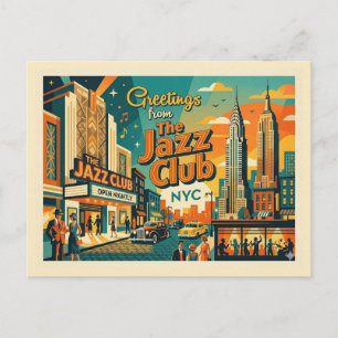 New York City – Der Jazz Club, inspiriert von den  Postkarte