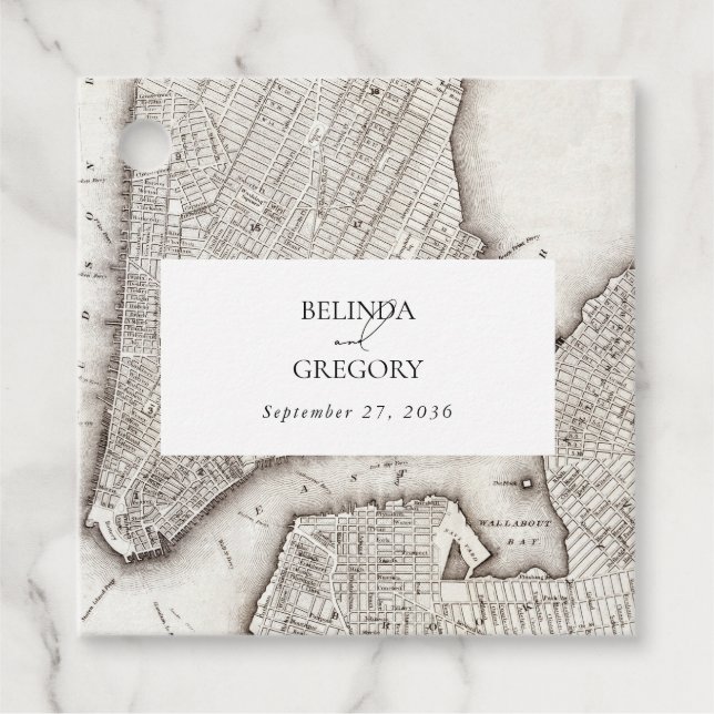 New York City Destination NYC Wedding Geschenkanhänger (Vorderseite)