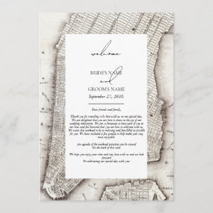 New York City Destination NYC Wedding Itinerary Programm