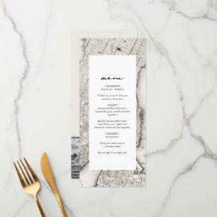 New York City Destination NYC Wedding Menükarte
