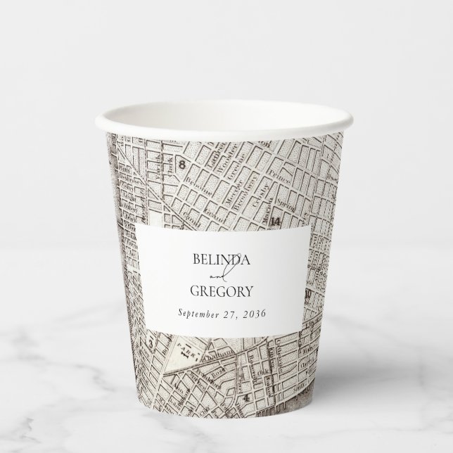 New York City Destination NYC Wedding Pappbecher (Vorderseite)