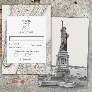 New York City Destination NYC Wedding RSVP Karte