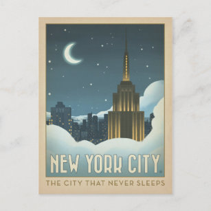 New York City   Die Stadt, die nie schläft Postkarte
