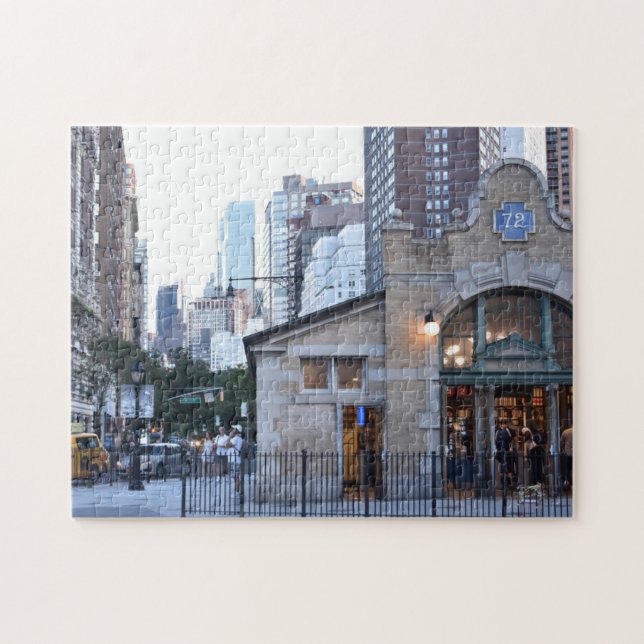 New York City Dusk Upper West Side 72nd Street NYC Puzzle (Horizontal)