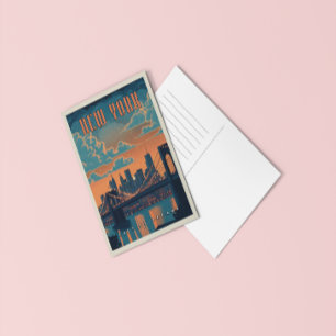 New York City - Eine Vintage Freude Postkarte