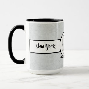 New York City Elegant Leinen Ringer 15oz Tasse