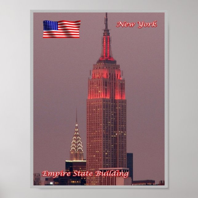 New York City - Empire State Gebäude - USA - Poster (Vorne)