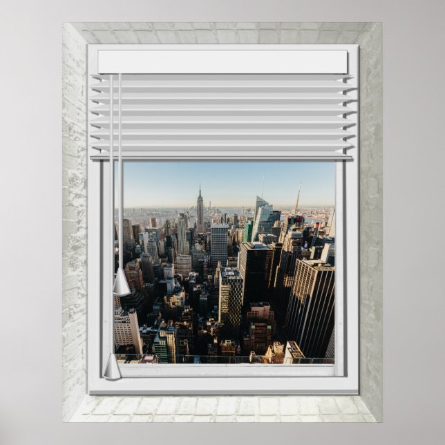 New York City Fake Window View Poster (Vorne)