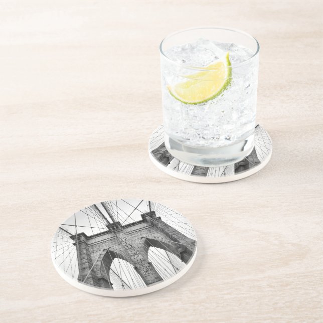 New York City Famous Brooklyn Bridge Getränkeuntersetzer (Seite)