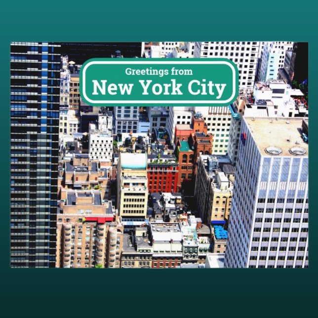 New York City farbenfroh, moderne künstlerische Po Postkarte (Von Creator hochgeladen)